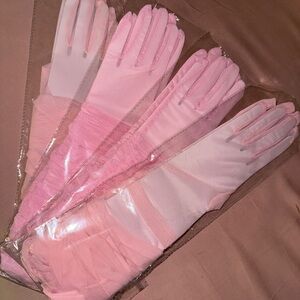 Elegant Pink Long Gloves